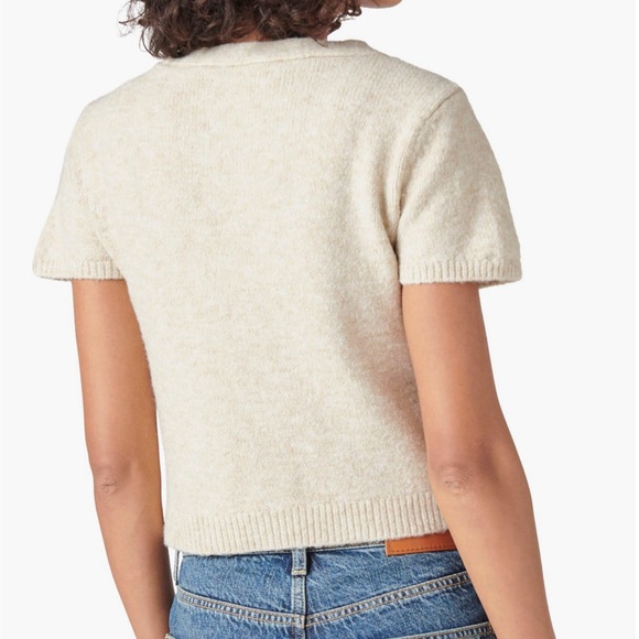 Lucky Brand Embellished Floral Flower Beads Beaded Button Front Cardigan Large - Picture 14 of 16